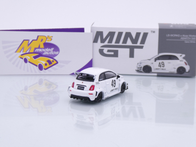 Preview: TSM MINI GT MGT00809-L # Fiat Abarth 595 LB-Works X Abas Works #49 LHD " Gara White " 1:64
