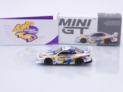 Preview: TSM MINI GT MGT00895-L # Nissan Silvia S15 LB-Super Silhouette #555 LHD " Formula Drift Japan 2023 " 1:64