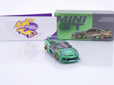 Preview: TSM MINI GT MGT00858-L # Nissan Silvia S15 LB-Super Silhouette #555 LHD " Fausto Racing LBWK 2024 " 1:64