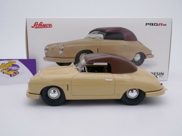 Preview: Schuco PRO.R18 00296 # Porsche 356 Gmünd Cabriolet (geschlossen) " beige " 1:18