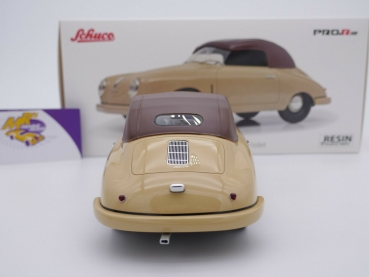 Schuco PRO.R18 00296 # Porsche 356 Gmünd Cabriolet (geschlossen) " beige " 1:18