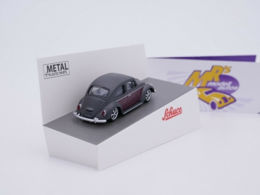 Preview: Schuco 20269 # Volkswagen Käfer Lowrider " mattgraumetallic-dunkelrot " 1:64