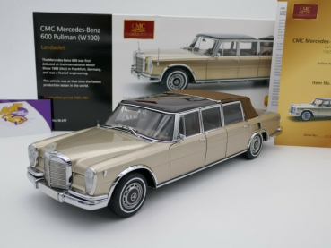 CMC M-217 # Mercedes Benz 600 Pullmann (W100) Landaulet Baujahr 1965-81 " goldmetallic " 1:18