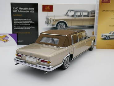 Preview: CMC M-217 # Mercedes Benz 600 Pullmann (W100) Landaulet Baujahr 1965-81 " goldmetallic " 1:18