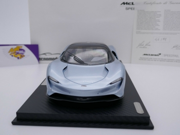 Preview: Tecnomodel TM18-EX08A # McLaren Speedtail Geneva Auto Show 2019 " icesilver " 1:18