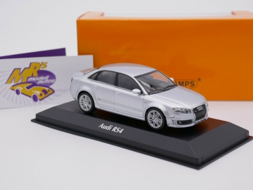 Maxichamps 940014601 # Audi RS4 Limousine Baujahr 2004 " silbermetallic " 1:43