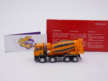 Preview: Herpa 314138 # MAN TGS NN Betonmischer 4achsig " kommunalorange-schwarz " 1:87