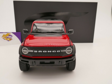 Preview: GT Spirit GT360 # Ford Bronco Wildtrak 4-Türer Baujahr 2021 " rot-schwarz " 1:18