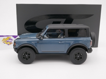 Preview: GT Spirit GT359 # Ford Bronco First Edition Baujahr 2021 " graublau - schwarz " 1:18