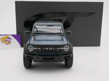 Preview: GT Spirit GT359 # Ford Bronco First Edition Baujahr 2021 " graublau - schwarz " 1:18