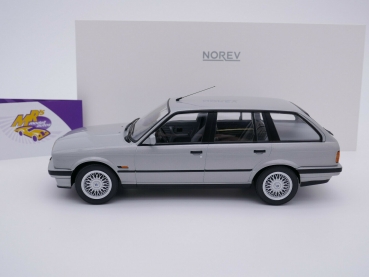 Preview: Norev 183216 # BMW 325i Touring E30 Baujahr 1991 " silbermetallic " 1:18