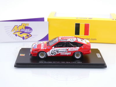 Preview: Spark SB542 # Alfa Romeo GTV 6 #46 24h Spa 1982 " van Hove Mobil Smet Jet " 1:43