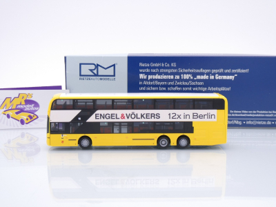 Preview: Rietze 78028 # Alexander Dennis Enviro 500 Doppeldeckerbus " BVG Engel & Völkers " 1:87
