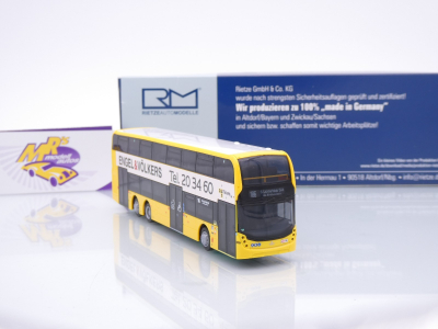 Preview: Rietze 78028 # Alexander Dennis Enviro 500 Doppeldeckerbus " BVG Engel & Völkers " 1:87