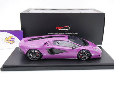 Preview: Top Speed TS0624 # Lamborghini Countach LPI 800-4 Baujahr 2023 " Viola 30th " 1:18