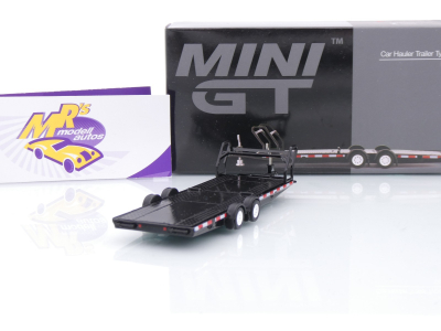 Preview: TSM MINI GT MGTAC19 # Autotransportanhänger Car Hauler Typ B " schwarz " 1:64