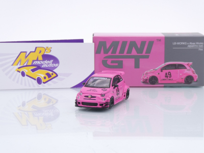 TSM MINI GT MGT00851-L # Fiat Abarth 595 LB-Works X Abas Works LHD " Pink " 1:64