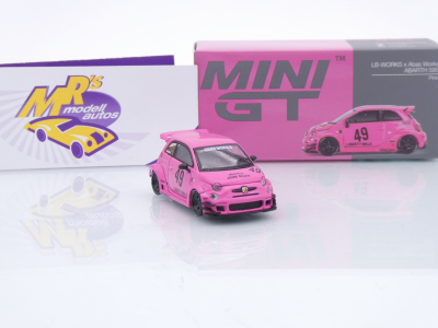 Preview: TSM MINI GT MGT00851-L # Fiat Abarth 595 LB-Works X Abas Works LHD " Pink " 1:64
