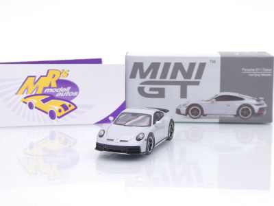 TSM MINI GT MGT00891-L # Porsche 911 (992) Dakar 2023 LHD " Ice Grey Metallic " 1:64