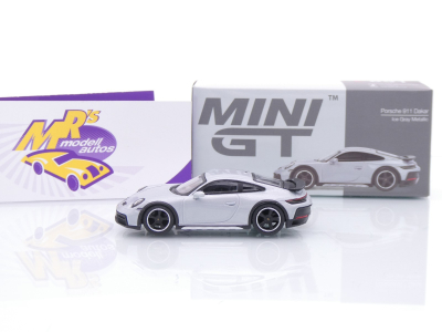 Preview: TSM MINI GT MGT00891-L # Porsche 911 (992) Dakar 2023 LHD " Ice Grey Metallic " 1:64