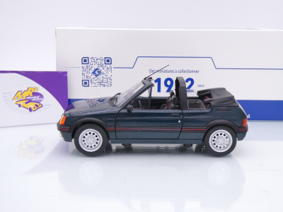 Preview: Solido S1806204 # Peugeot 205 CTI Baujahr 1986 " dunkelgrünmetallic " 1:18