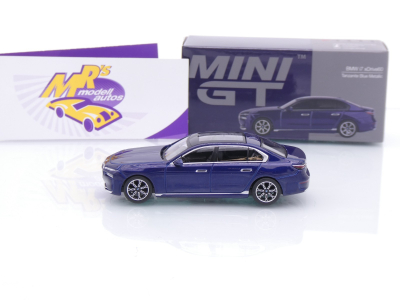 Preview: TSM MINI GT MGT01111-L # BMW i7 xDrive60 2022 LHD " dunkelblaumetallic " 1:64