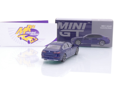 Preview: TSM MINI GT MGT01111-L # BMW i7 xDrive60 2022 LHD " dunkelblaumetallic " 1:64