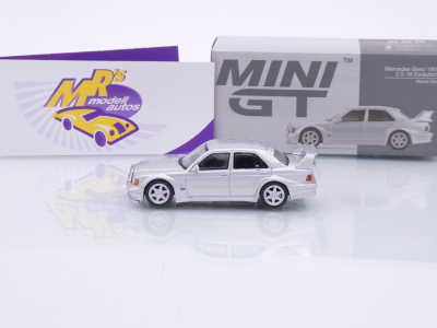 Preview: TSM MINI GT MGT00852-L # Mercedes-Benz 190E Evo II Baujahr 1989 LHD " silbermetallic " 1:64