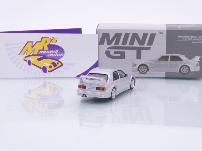 Preview: TSM MINI GT MGT00852-L # Mercedes-Benz 190E Evo II Baujahr 1989 LHD " silbermetallic " 1:64
