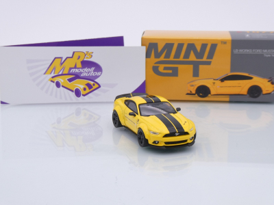 Preview: TSM MINI GT MGT01077-L # Ford Mustang LB-Works Baujahr 2015 LHD " gelb-schwarz " 1:64