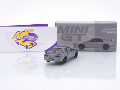 Preview: TSM MINI GT MGT01024-R # Nissan NISMO Skyline GT-R R32 Baujahr 1992 RHD " graumetallic " 1:64