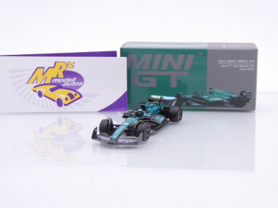 TSM Mini GT MGT01001-L # Aston Martin AMR24 F1 Bahrain GP 2024 " Lance Stroll " 1:64