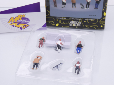 Preview: American Diorama AD-2429 # 6er Figuren Set " Curbside Crowd " 1:64