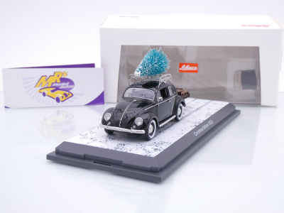 Schuco 43U00117 # VW Käfer Oval Fenster Baujahr 1954 + Anhänger " Christmas Edition 2025 " 1:43