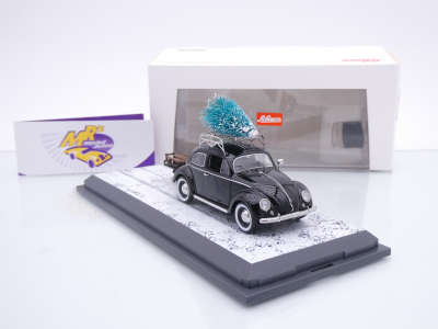 Preview: Schuco 43U00117 # VW Käfer Oval Fenster Baujahr 1954 + Anhänger " Christmas Edition 2025 " 1:43