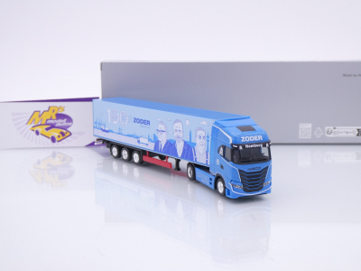 Preview: Herpa 961479 # Iveco S-Way Koffer-Sattelzug " 100 Jahre Zoder Spedition " 1:87