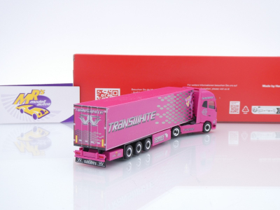 Preview: Herpa 319836 # Volvo FH GL Kühlkoffer-Sattelzug " Transwhite Pink Panther " 1:87