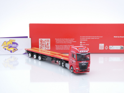 Preview: Herpa 319508 # MAN TGX GX Nooteboom Teletrailer-Sattelzug " Scholpp Kräne " 1:87
