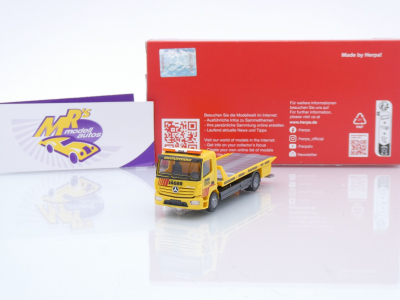 Herpa 319843 # Mercedes-Benz Atego 13 Plateau-Abschlepp-LKW " Jäger Abschleppdienst "1:87
