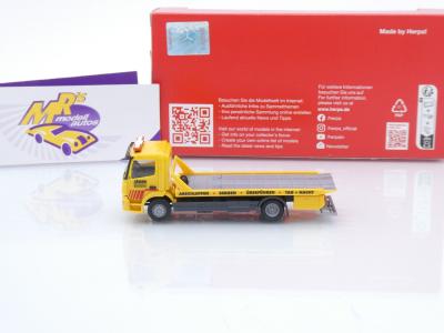 Preview: Herpa 319843 # Mercedes-Benz Atego 13 Plateau-Abschlepp-LKW " Jäger Abschleppdienst "1:87