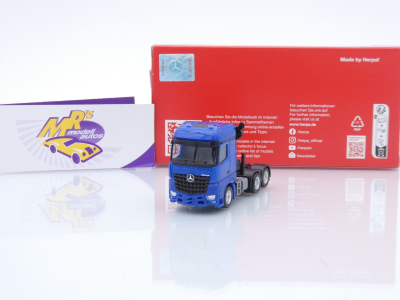 Herpa 318747 # Mercedes-Benz Arcos 6x4 3-achs Zugmaschine " Enzianblau " 1:87
