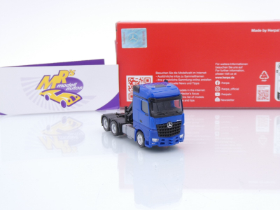 Preview: Herpa 318747 # Mercedes-Benz Arcos 6x4 3-achs Zugmaschine " Enzianblau " 1:87