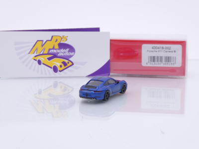 Preview: Herpa 430418-002 # Porsche 911 991 Carrera 4S " Saphirblaumetallic " 1:87
