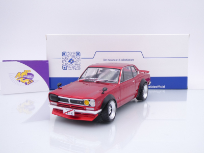 Solido S1813002 # Nissan Skyline C10 Baujahr 1979 dunkelrotmetallic " Hakosuka Solido Works " 1:18