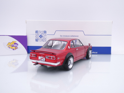 Preview: Solido S1813002 # Nissan Skyline C10 Baujahr 1979 dunkelrotmetallic " Hakosuka Solido Works " 1:18