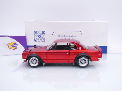 Preview: Solido S1813002 # Nissan Skyline C10 Baujahr 1979 dunkelrotmetallic " Hakosuka Solido Works " 1:18