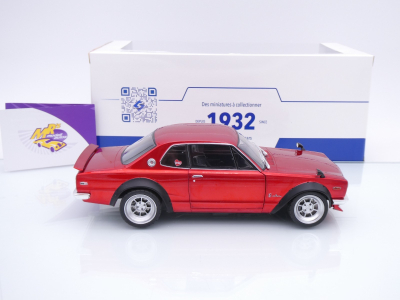 Preview: Solido S1813002 # Nissan Skyline C10 Baujahr 1979 dunkelrotmetallic " Hakosuka Solido Works " 1:18