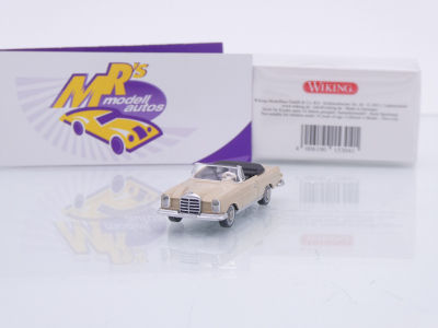 Wiking 0153 04 # Mercedes-Benz 280 SE Cabrio Baujahr 1967-71 " Cremebeige " 1:87