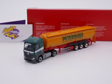 Herpa 313810 # MB Actros StreamSpace Silo-Sattelzug " Peterburs Transport " 1:87