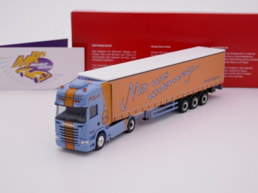 Herpa 314800 # Scania R '13 TL Gradinenplanen-Sattelzug " MB Cargo " 1:87 NEU